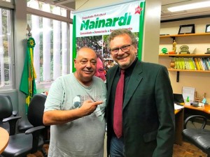 Presidente Dias e o deputado Mainardi, autor do PL