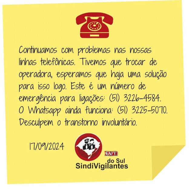 Aviso - Linhas telefônicas - Setembro _ 2024